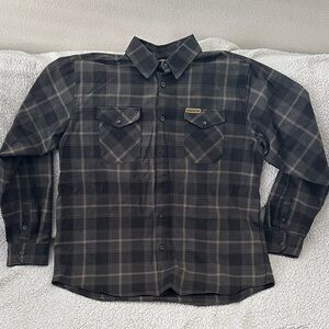 DIXXON Black and Gray Plaid Men's Shirt